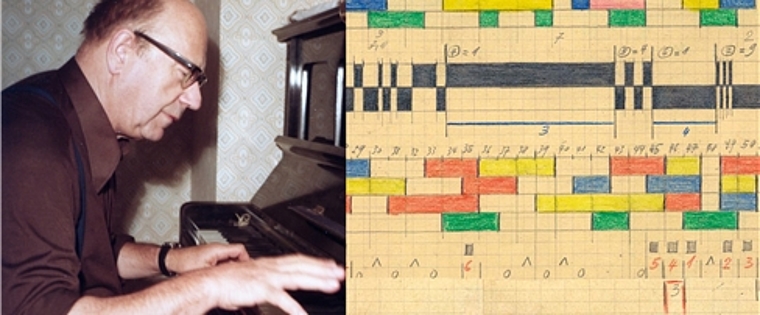 Der Komponist und seine Notation: Hermann Meier zeichnete seine Werke in bunten Farben. Bilder: zvg