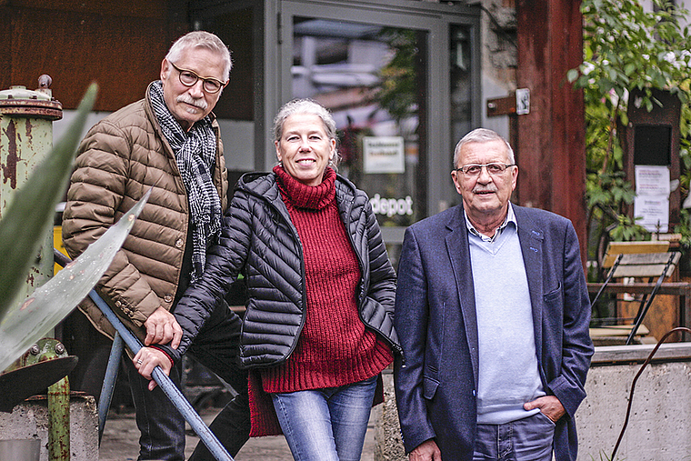 Das Münchensteiner Bluesnight-Trio: Stefan Jegge, Brigitte Strahm und Marcel Erni.  Foto: Lukas Hausendorf