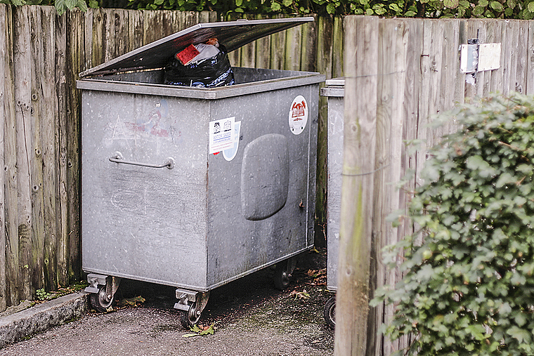 Diskussion um den Müll: Für private Siedlungen meist obligatorisch, werden die Müllcontainer für Eigenheimbesitzer in Münchenstein aber nicht zur Pflicht.  Foto: Lukas Hausendorf