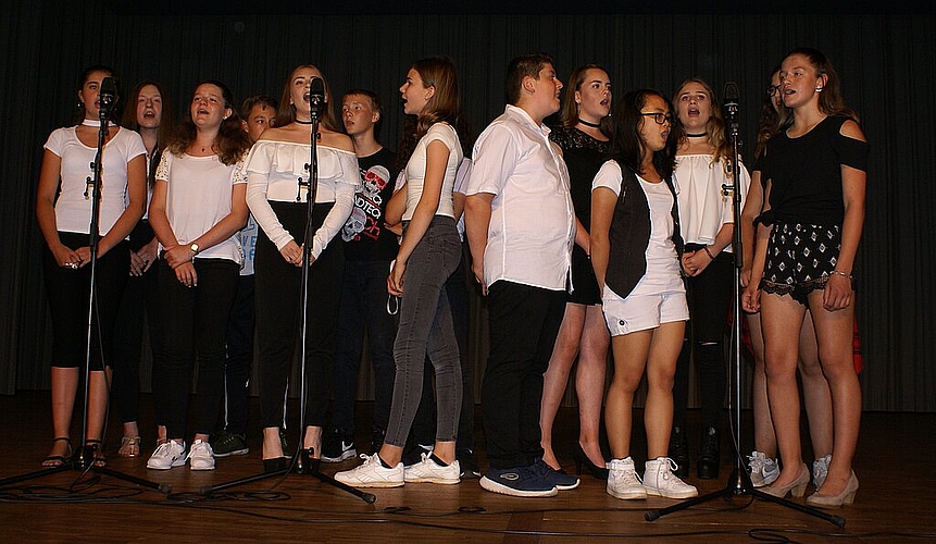 Hallelujah, die Ferien beginnen: Schülerchor Breitenbach. Fotos: Jürg Jeanloz
