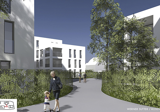 Umstrittener Quartierplan: So soll an der Jupiterstrasse gebaut werden. Visualisierung: ZVG