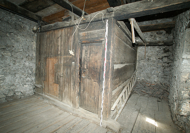 Seltener Fund: Turmkammer des Laufner Obertores, die im Winter 1437/38 eingebaut wurde. Fotos: ZVG