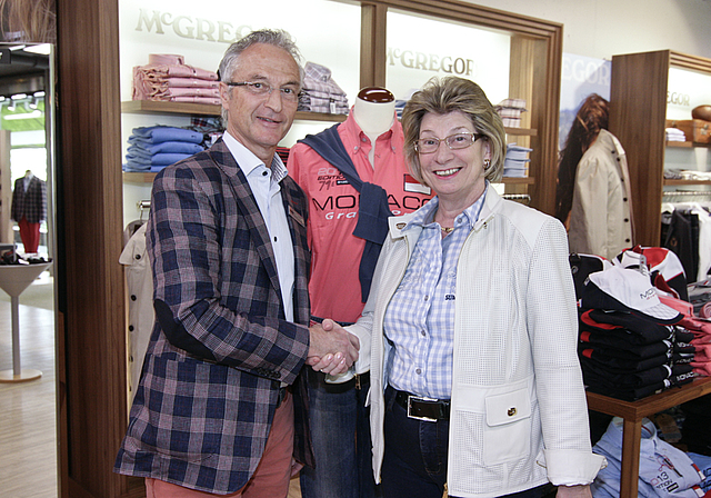 Kann die langjährige Präsidentin bald kürzertreten? Heinz Thommen, neuer Verwaltungsratspräsident der Mode von Euw AG, wird neues Mitglied des Dornacher Gewerbevereins und bekundet bei Felicitas Schneider sogleich Interesse an einer Führungsroll