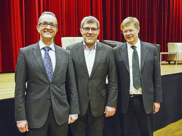 Gut aufgestellt: v. l. Thomas Weber, Eric Nussbaumer und Gerhard Schafroth. Foto: Tobias Gfeller