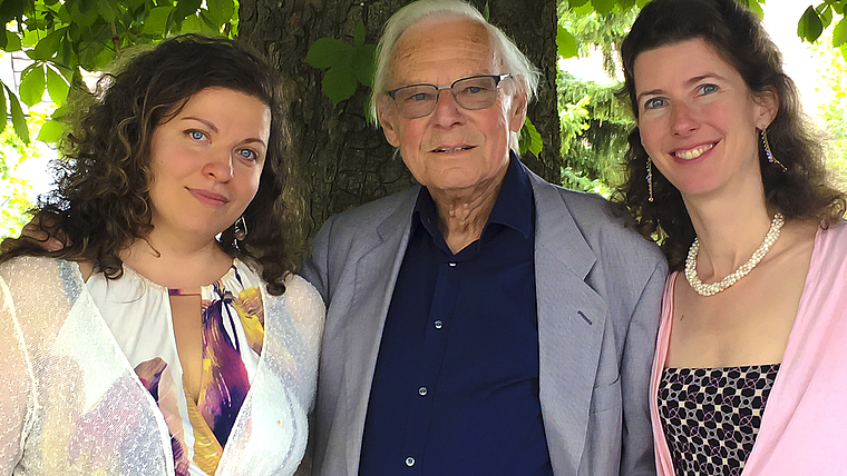 Der Gründer und seine Wunschnachfolgerinnen: (v. l.) Olga Bernasconi, Kurt Heckendorn und Eva Oertle. Foto: ZVG