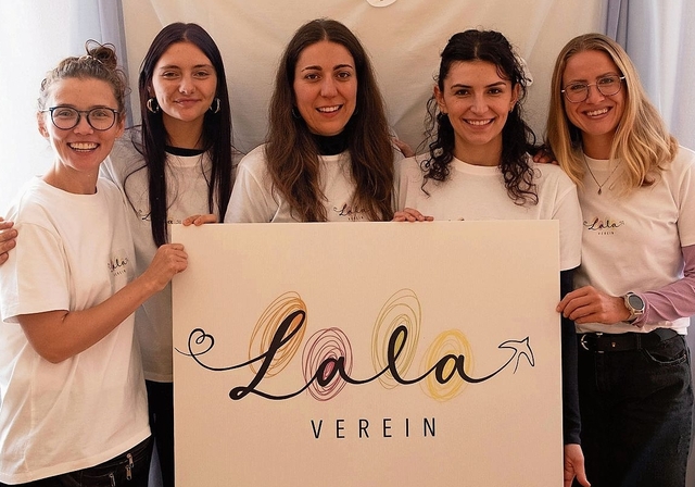Der Vorstand des Vereins Lala: (v.l.) Nataliia Smykalova, Ciara Victoria Meier, Ilenia Theurillat, Mira Jetmire Dermaku und Laura Weinbeer. Foto: zvg
