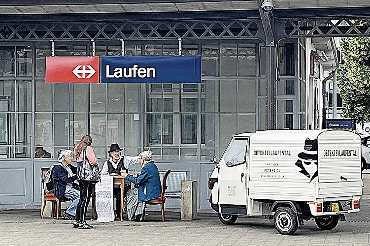 Spurensuche: Ermittlungsbüro auf Bahnsteig 1. Foto: Patrick Neuenschwander Spurensuche: Ermittlungsbüro auf Bahnsteig 1. Foto: Patrick Neuenschwander