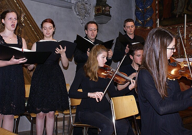 Grossartiges Quartett: (v.l.) Gabriela Glaus, Sopran, Alexandra Meier, Alt, Timothy Löw, Tenor und Tobias Wurmehl, Bass. Foto: Jürg Jeanloz