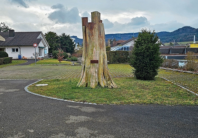 Versiegelte Flächen und kaum Bepflanzung: Rund um die reformierte Kirche soll  eine kleine parkartige Oase für Mensch und Tier entstehen. Über die nötigen Eigenmittel stimmt die Kirchgemeinde am 8. März ab. Foto: Melanie Brêchet
