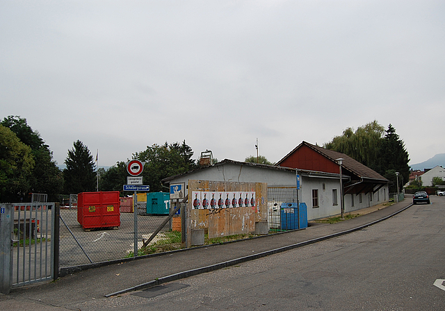 Deponiesanierung: Das Areal Alter Werkhof von der Ecke Bruggstrasse/Schalbergstrasse aus gesehen.  Foto: Axel Mannigel