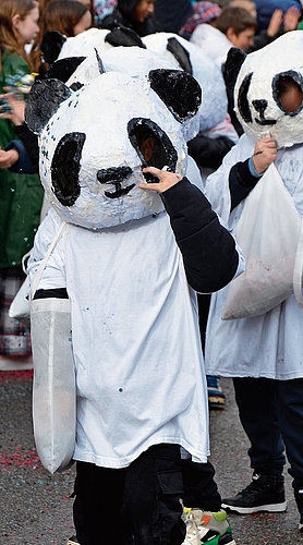 Pandabär: Kostüme aus der Tierwelt waren besonders beliebt. Pandabär: Kostüme aus der Tierwelt waren besonders beliebt.