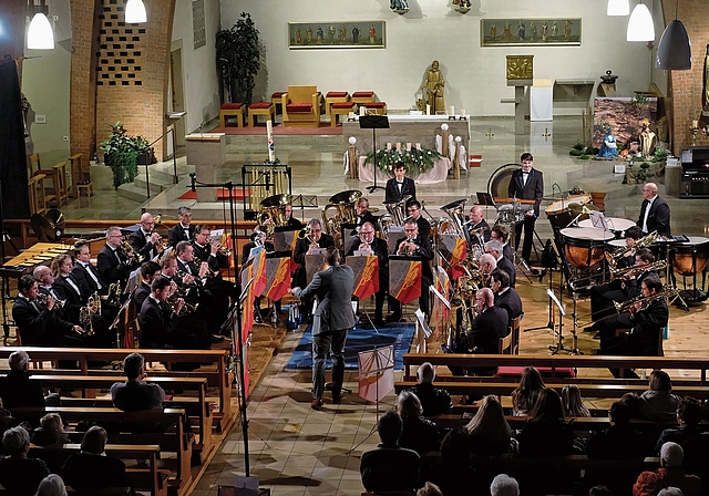 Makellos: Die Brass Band Konkordia Büsserach interpretiert «Os Justi» von Bruckner. Foto: Th.  Brunnschweiler