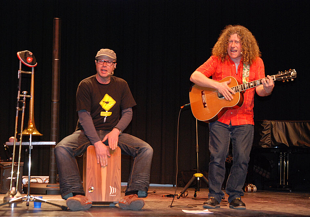 Das Duo Leierchischte:  Begeisterte Jung und Alt gleichermassen.   Foto: Melanie Brêchet