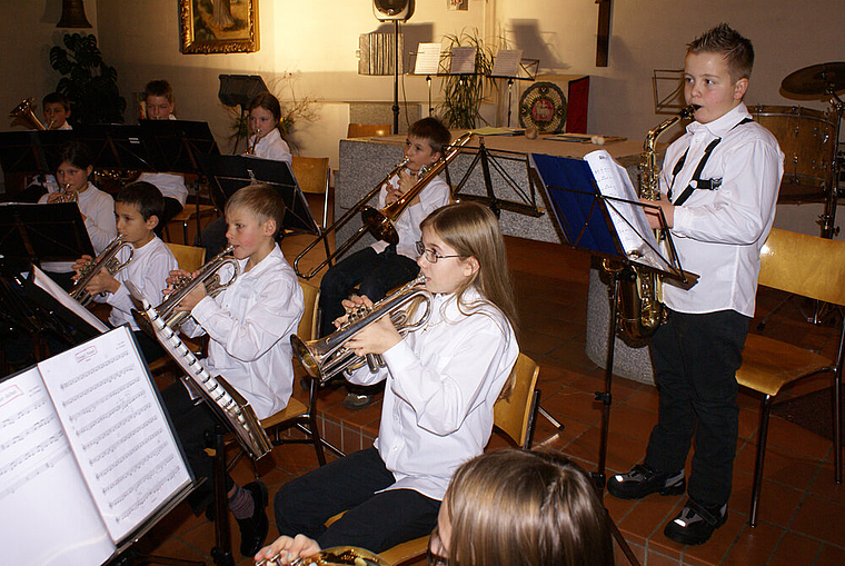 Musikalischer Nachwuchs in Fehren: Beginners 2 Laufental-Thierstein. Foto: Jürg Jeanloz