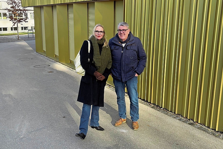 Startschuss: Andrea Pfaehler und Patrick Tschan entwickeln ein Projekt, das Arlesheim für die Zukunft kulturell bereichern soll. Foto: Caspar Reimer