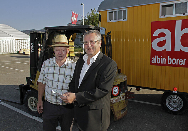 Alles im Griff: Bauchef Alfons Marti (l.) und OK-Präsident Alban Wyss.  Foto: Martin Staub