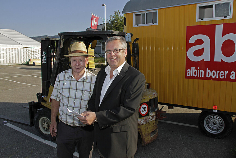 Alles im Griff: Bauchef Alfons Marti (l.) und OK-Präsident Alban Wyss.  Foto: Martin Staub