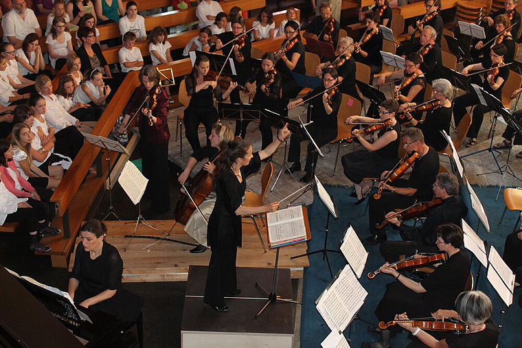 Konzert in der Kirche: Das Orchester Laufental-Thierstein in Breitenbach. 