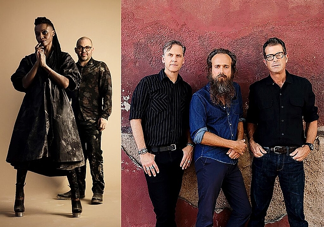 <em>Vielschichtig und kontrastreich: </em>Morcheeba (links) und Calexico and Iron &amp; Wine.<em>Foto: zVg./Piper Ferguson</em>