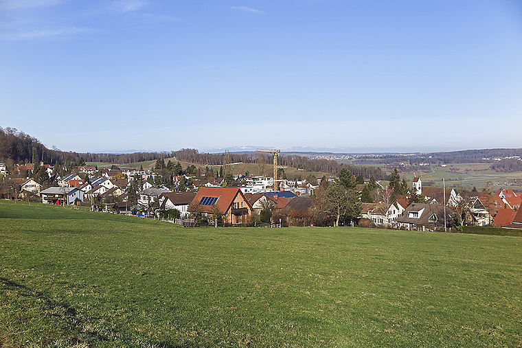 Blick aufs Dorf: Wer die Gemeindegeschicke in Pfeffingen künftig führt, wird sich am 28. Februar entscheiden. Foto: Edmondo Savoldelli