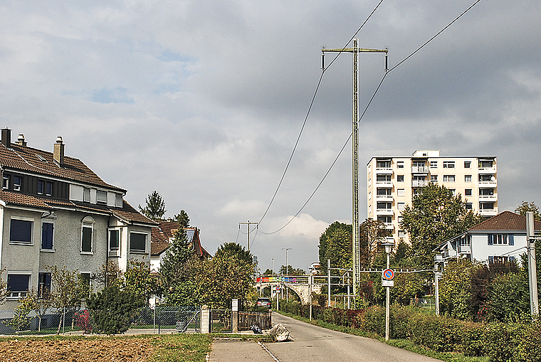 Zankapfel: Der Mast an der Dammstrasse auf der Höhe der Gartenstrasse. Foto: Thomas Brunnschweiler