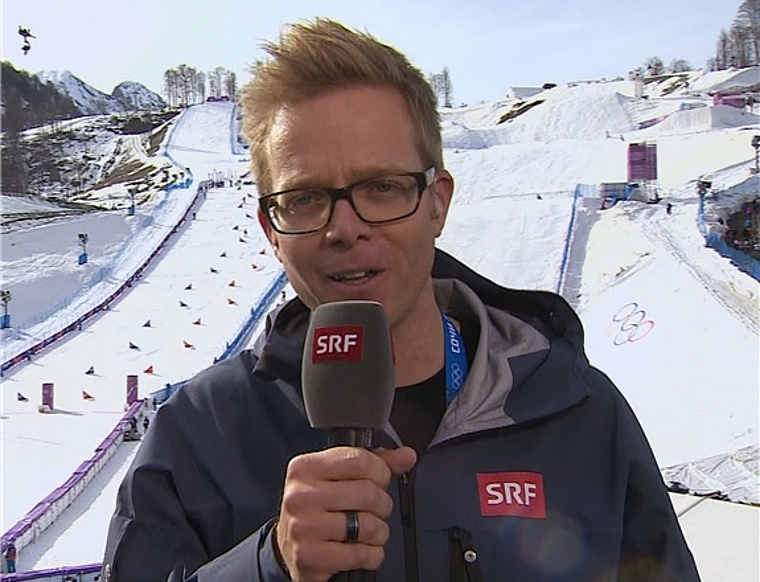 Live-Einsatz: Olivier Borer an den Olympischen Winterspielen in Russland bei einem Live-Einsatz. Foto: zvg