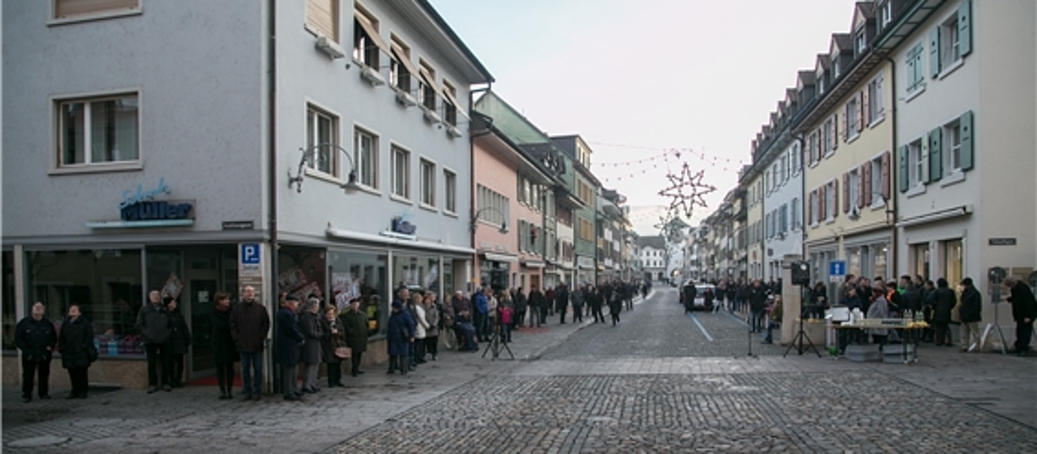 Blick nach oben: Die Melodien der Turmbläser locken die Laufnerinnen und Laufner an. Blick nach oben: Die Melodien der Turmbläser locken die Laufnerinnen und Laufner an.