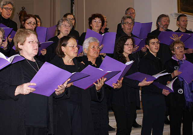 Chorgemeinschaft: Atout-Chœur Saint-Louis und Regionaler Kammerchor Laufental-Thierstein.   Fotos: Jürg Jeanloz