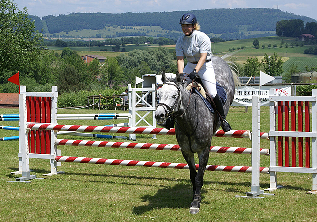 Elegant und stilsicher: So macht Springreiten Spass.    Foto: Jürg Jeanloz