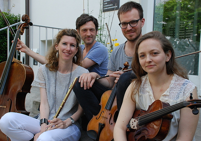 Spielen am Sonntag im Heimatmuseum: Eva Oertle, Christoph Dangel, Manuel Oswald und Lea Boesch (v. l.).
