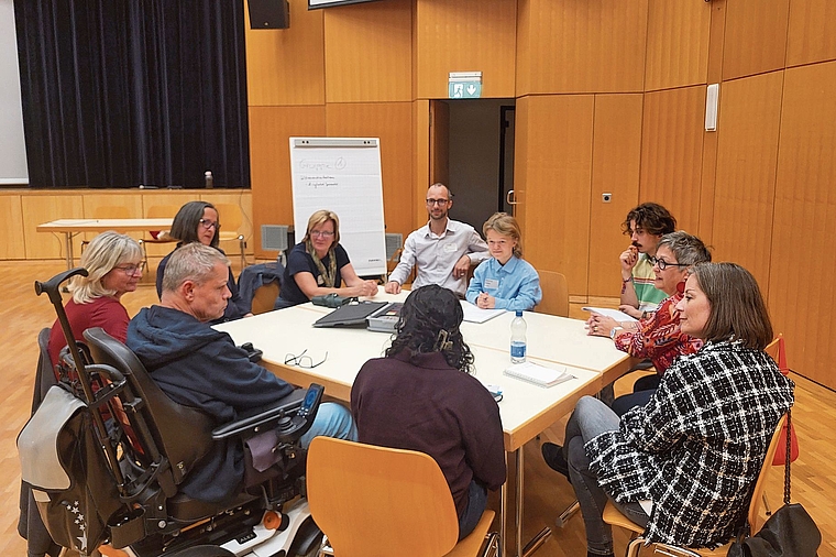 Wie steht es um die Inklusion in der Gemeinde? Diese Frage wurde an den drei Tischen diskutiert.Foto: zvg / Gemeinde Münchenstein