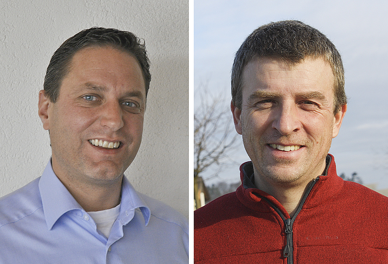 Wer wird Nachfolger von Roland Sauter? Patrik Stadler (FDP, l.) und Simon Esslinger (SP) treten gegeneinander an. Foto: Archiv Wochenblatt