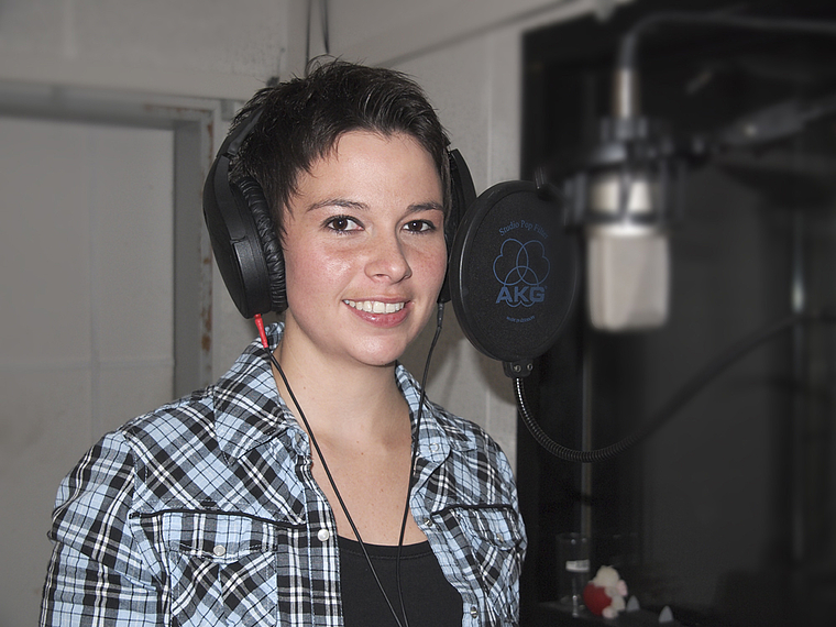 «Annie Get Your Gun»: Corinne Mend während der Aufnahmen im Tool Recording Studio in Arlesheim. Foto: Tobias Gfeller