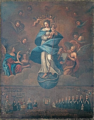 Marienbild aus dem Jahr 1713: Stefan Buess hat nach der Entdeckung 
des Gemäldes die Restauration durchgeführt. Foto: Mirco Gutzwiller, Buess AG/ZVG