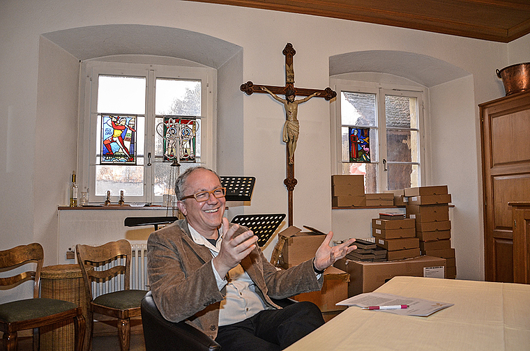 «Religiöse Komponente wird gestärkt»: Felix Terrier, designierter Leiter des Pastoralraums Birstal, in der heutigen Sakristei des Kloster Dornach. Foto: Thomas Kramer