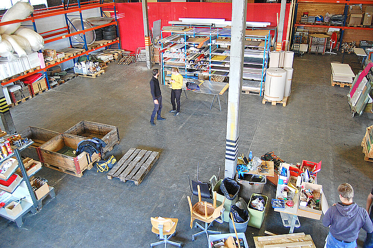 Offcut auf dem Dreispitz: Der Raum wird sich schnell mit einem spannenden Angebot füllen. Foto: Axel Mannigel