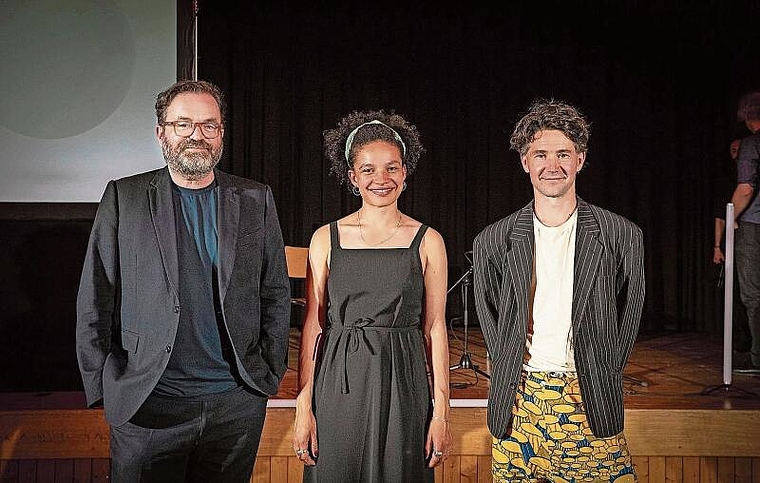 Die Preisträger und die Preisträgerin: (v.l.) Max Küng, Gina Haller und Reto Pulfer. Bild: zVg/Matthias Willi