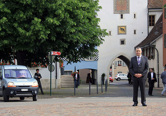 Schon längst im Wahlkampf: Matthias Imhof will der erste Laufentaler Regierungsrat werden.  Foto: Gini Minonzio