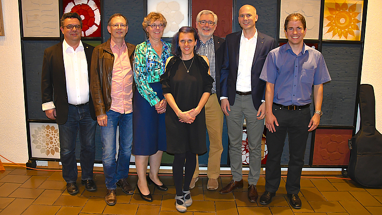 Stehen ein für die Region Thierstein und Dorneck (v. l.): Fabio Jeger, François Sandoz, Susanne Koch, Gelgia Herzog, Mark Winkler, Thomas Kramer und Thomas Boillat (es fehlt krankheitsbedingt Christian Schlatter). Foto: Bea Asper