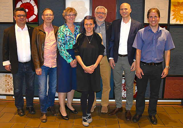 Stehen ein für die Region Thierstein und Dorneck (v. l.): Fabio Jeger, François Sandoz, Susanne Koch, Gelgia Herzog, Mark Winkler, Thomas Kramer und Thomas Boillat (es fehlt krankheitsbedingt Christian Schlatter). Foto: Bea Asper