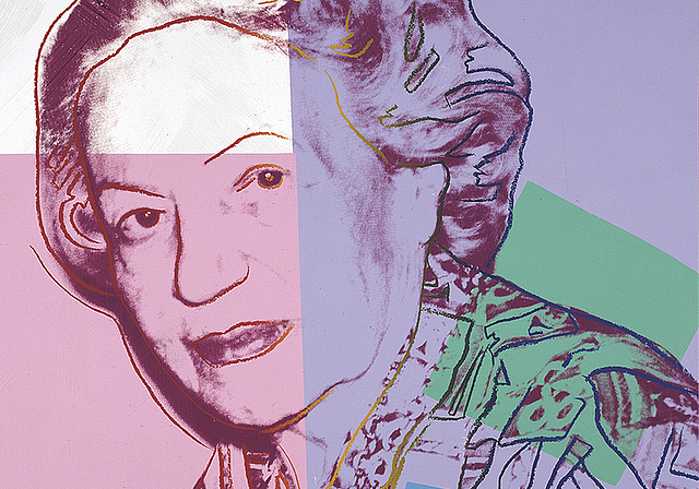 Andy Warhol: Maja (Maja Sacher-Stehlin), 1980,Siebdruck auf Acryl auf grundierter Leinwand 101.5 × 101.5 cm, Emanuel Hoffmann-Stiftung, Depositum in der Öffentlichen Kunstsammlung Basel.  Foto: Martin P. Bühler, Öffentliche Kunstsammlung Basel