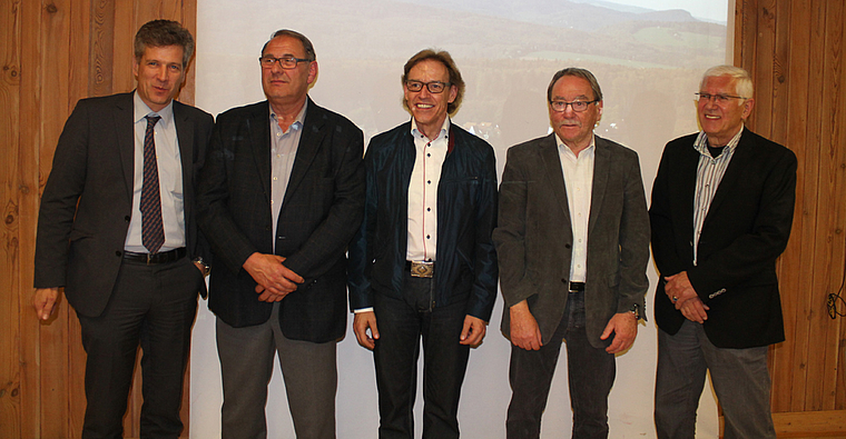 Wirtschaftsförderer unter sich: Thomas de Courten (SVP-Nationalrat), Walter Jermann