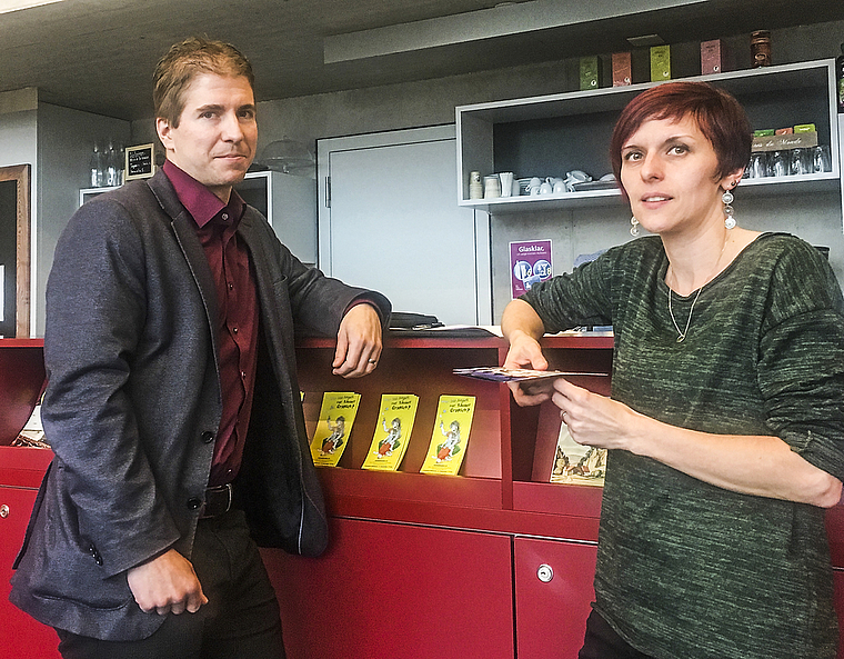 In der Geschäftsstelle des Forums Schwarzbubenland in Dornach: Wirtschaftsförderer Thomas Boillat und Geschäfts-