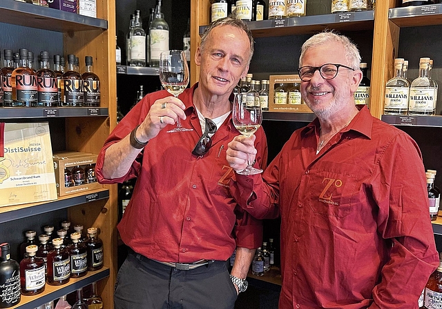 Ein Bild aus besseren Zeiten: Verwaltungsratspräsident Florian Schaulin (links) und Geschäftsführer Philippe Meder. Foto: Archiv/Caspar Reimer