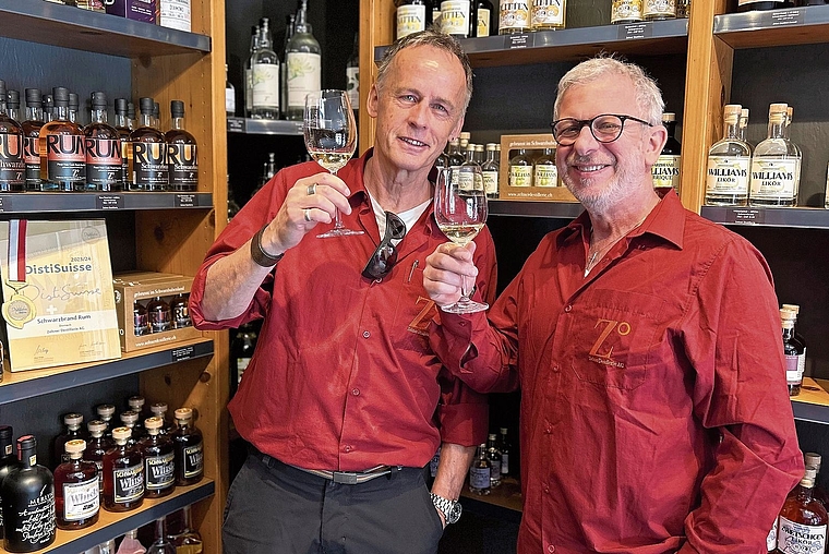 Ein Bild aus besseren Zeiten: Verwaltungsratspräsident Florian Schaulin (links) und Geschäftsführer Philippe Meder. Foto: Archiv/Caspar Reimer