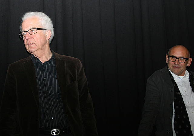 Zwei einheimische Architekten referieren: Giuseppe Gerster (l.) und