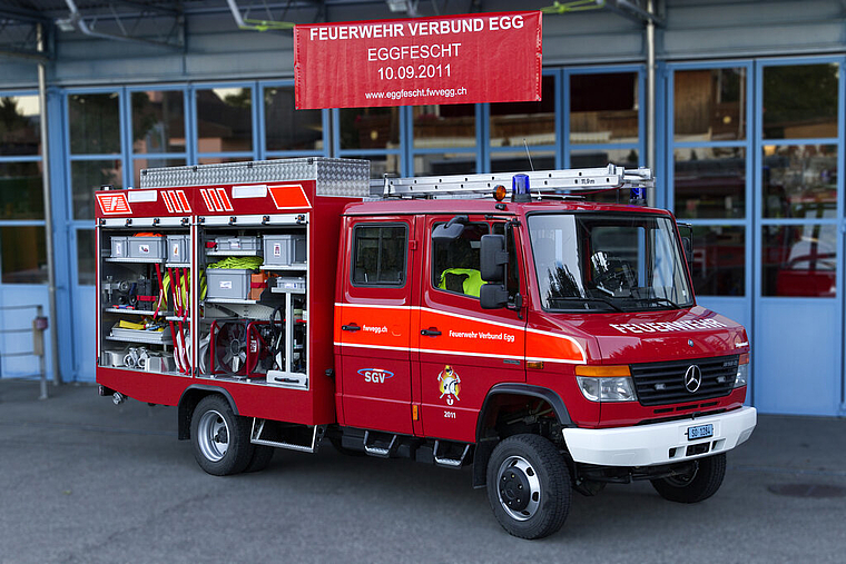 Jubiläumsaktion: Das neue Tanklöschfahrzeug für Witterswil und Bättwil. Foto: zvg