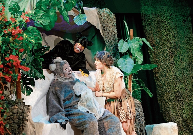 Aufwendig: Die Theatergruppe Reinach weiss mit dem Bühnenbild und den Kostümen zu beeindrucken. Foto: Michael Wolf