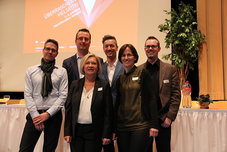 Das OK AGIR 2018 (v. l.): Daniel Haldemann, Alex Strohm, Gerda Massüger, Stefan Suppiger, Christa Strohm, Adrian Billerbeck. Foto: Tobias Gfeller