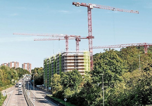 Baustelle beim Läckerli-Huus-Areal: Solche Areale geben zukünftig 50 Prozent Mehrwert ab. Bild: bz / Nicole Nars-Zimmer